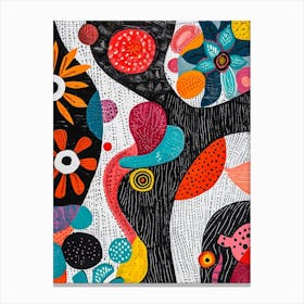 Cute Kitsch Abstract Patterns 3 Canvas Print