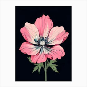 Pink Anemone Flower 2 Canvas Print