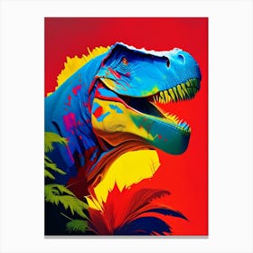 Indominus Rex Primary Colours Dinosaur Canvas Print