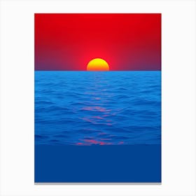 Sunset Over The Ocean 98 Canvas Print