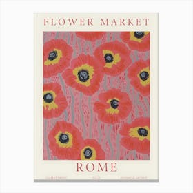 Flower Market Rome 1 Canvas Print