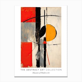 Orange Tones Abstract Painting 1 Exhibition Poster Canvas Print