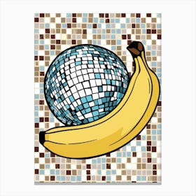 Disco Ball And Banana 1 Canvas Print