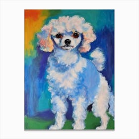 Poodle Fauvist Style dog Canvas Print