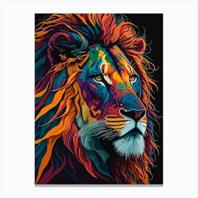 Lion colorful Canvas Print