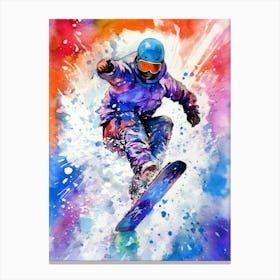 Snowboarder In The Air sport Canvas Print