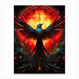 Crow Flame Canvas Print