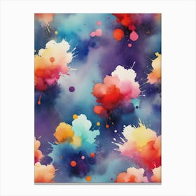 Watercolor Splashes 4 Canvas Print