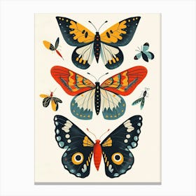 Colourful Insect Illustration Butterfly 7 Canvas Print