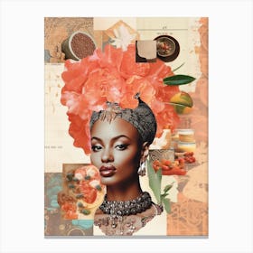 Afro Collage Portrait 13 Canvas Print