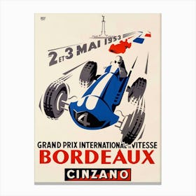 Grand Prix International de Vitesse, Bordeaux Canvas Print
