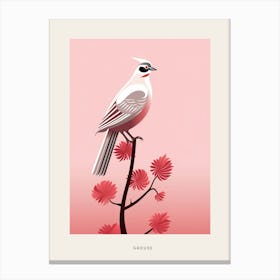 Minimalist Grouse 1 Bird Poster Canvas Print