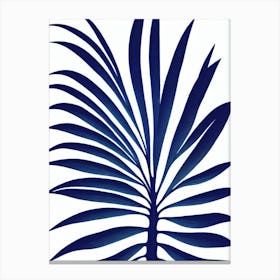 Lady Palm Stencil Style Plant Canvas Print