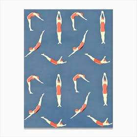 Acrobatics swimming Canvas Print