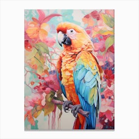 Bright Parrot Illustration 4 Canvas Print
