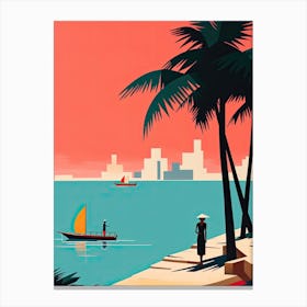 Phu Quoc, Vietnam, Bold Outlines 1 Canvas Print