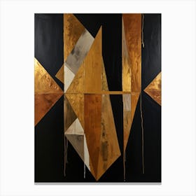 Gold And Black 1 Canvas Print