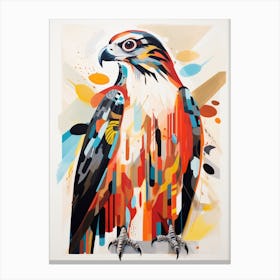 Bird Painting Collage Hawk 2 Canvas Print