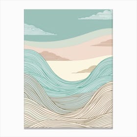 Waves And Clouds Canvas Print