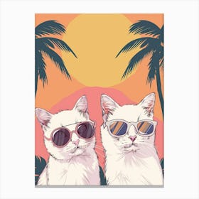 Two Cats In Sunglasses 1 Canvas Print