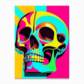 Skull With Pop Art Influences 3 Pop Art Canvas Print