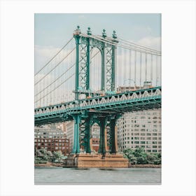 Manhattan Bridge Colorful Canvas Print