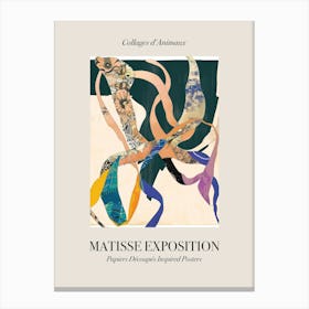 Octopus 3 Matisse Inspired Exposition Animals Poster Canvas Print