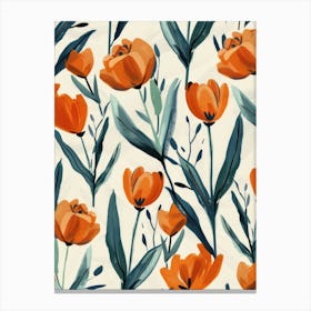 Orange Tulips 9 Canvas Print