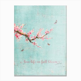 Sakura Live Life In Full Bloom Canvas Print
