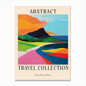 Abstract Travel Collection Poster Saint Kitts And Nevis 3 Canvas Print