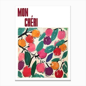 Mon Cheri Poster Cherry Painting Matisse Style 10 Canvas Print