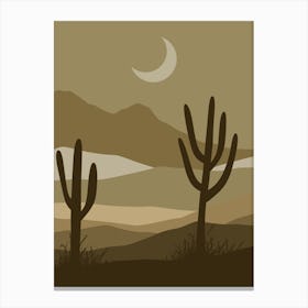 Cactus In The Desert 25 Canvas Print