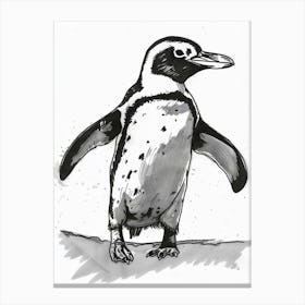 African Penguin Waddling 2 Canvas Print