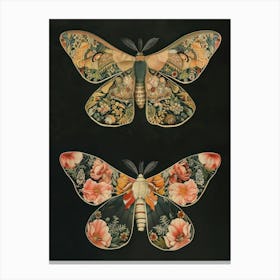 Butterfly Night Symphony William Morris Style 9 Canvas Print