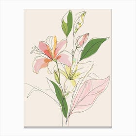 Lily painting Canvas Print