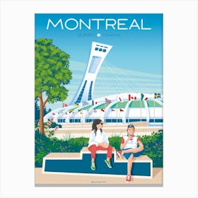 Montreal Canada Olympic Stadium Canvas Print