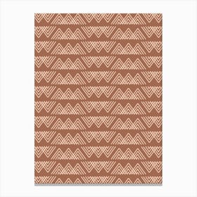 Cowgirl Abstract Mountains Pattern Canvas Print