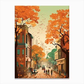 Dhaka In Autumn Fall Travel Art 2 Canvas Print