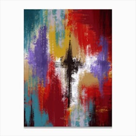 Abstract Cross Painting Canvas Print