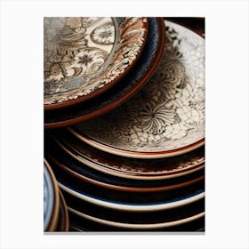 Collection Of Plates 4 Canvas Print