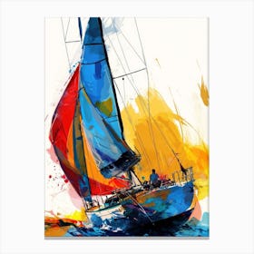 Sailboat Painting 3 sport Canvas Print