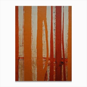 Abstract Orange Painting Canvas Print