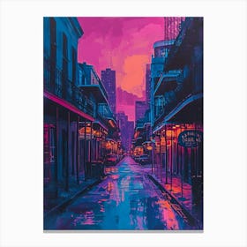 Bourbon Street Retro Pop Art 3 Canvas Print