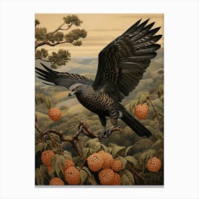 Dark And Moody Botanical Harrier 3 Canvas Print