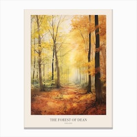 Autumn Forest Landscape The Forest Of Dean England Poster Canvas Print