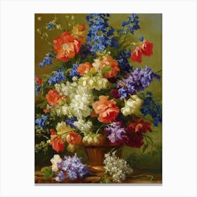 Delphinium Painting 2 Flower Canvas Print