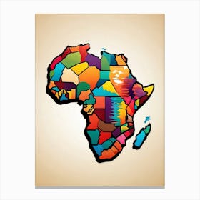 Africa Map 2 Canvas Print