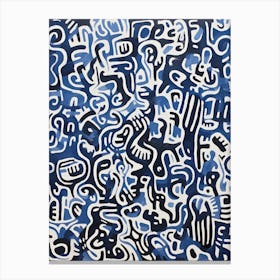 'Blue And White' 5 Canvas Print