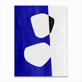 Abstraction In Blue And Black 1 Canvas Print