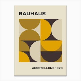 Bauhaus Minimalist Abstract Print 2 Mustard Canvas Print